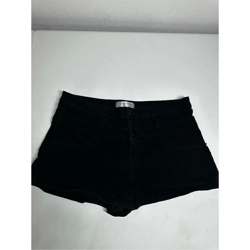 NOBO Women’s Black Denim Shorts Button Fly Junior Size 17